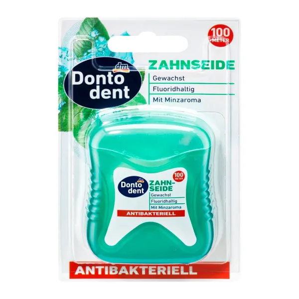 Зубна нитка антибактеріальна Dontodent 100 м