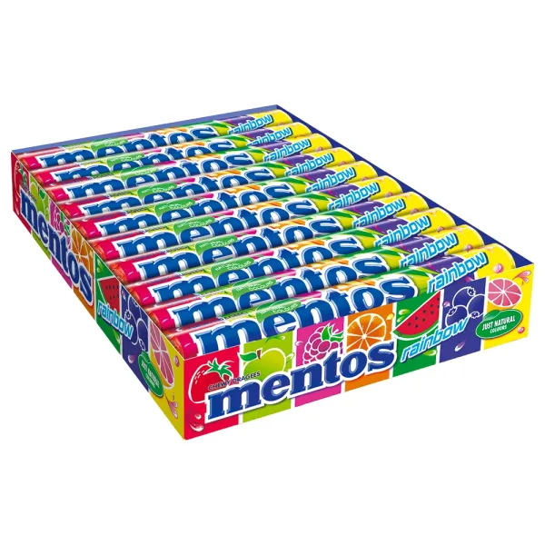 Жувальні цукерки Mentos фруктово - ягідний смак 20 шт