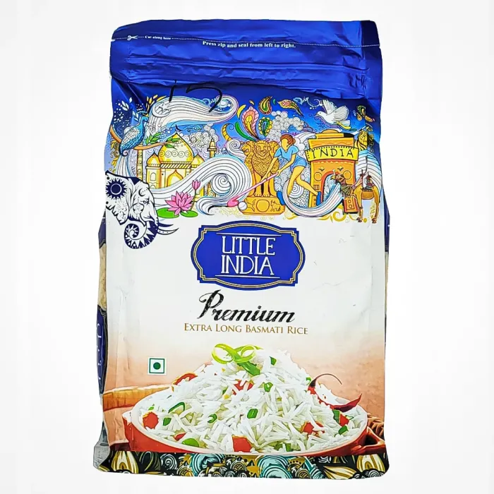 Рис для плову басматі пропарений Premium Extra Long Little India 1кг
