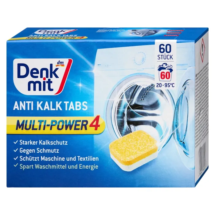 Таблетки від вапняного нальоту для пральної машини Denkmit Anti-Kalk 60 шт