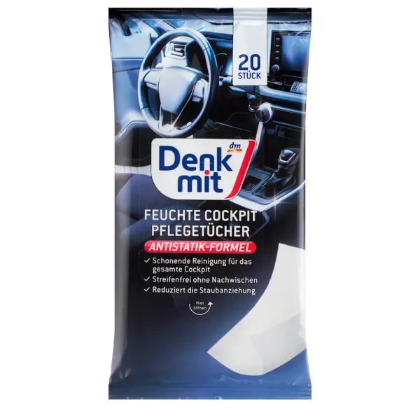 Вологі  серветки для догляду за автомобілем Denkmit  20 шт