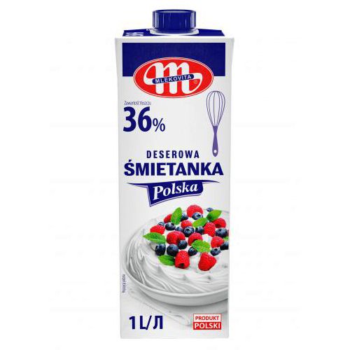 Кондитерські вершки Mlekovita Śmietanka 36% 1 L